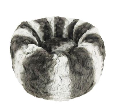 Ethical Pet Sleep Zone Faux Fur Round19" Dark Gray