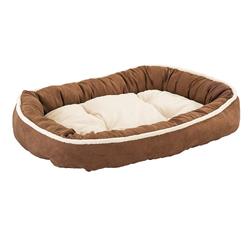 Ethical Pet Sleep Zone Shearling Oval Cuddler 35" Chocolate