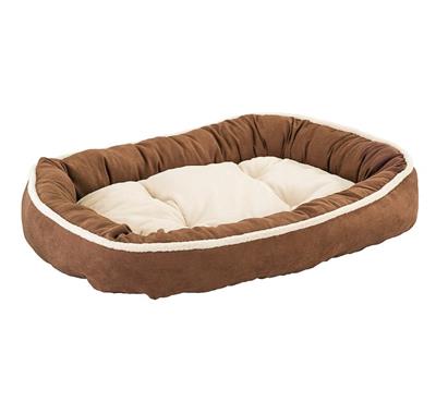 Ethical Pet Sleep Zone Shearling Oval Cuddler 35" Chocolate