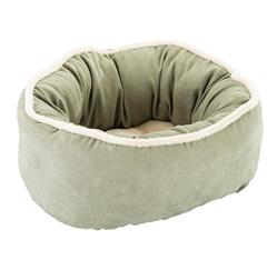 Ethical Pet Sleep Zone Shearling Oval Cuddler 18" Sage