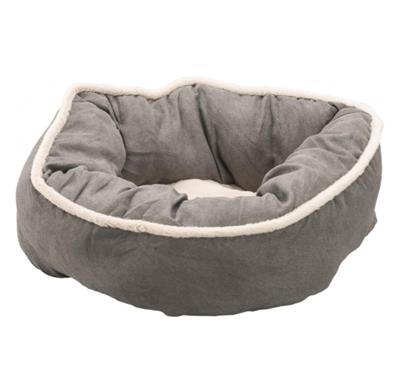 Ethical Pet Sleep Zone Shearling Oval Cuddler 18" Deep Gray