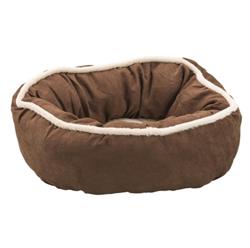 Ethical Pet Sleep Zone Shearling Oval Cuddler 18" Chocolate
