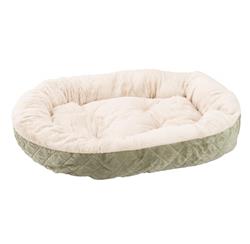 Ethical Pet Sleep Zone Quilted Oval Cuddler 26" Sage