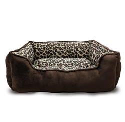 Ethical Pet Sleep Zone Cheetah Step In 25" Chocolate