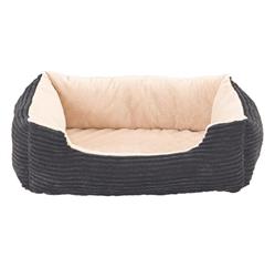 Ethical Pet Sleep Zone Corduroy Ortho Cuddler 27" Deep Grey