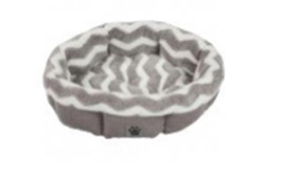 SnooZZy Zig Zag Shearling Round Bed Gray 1ea/21 in, One Size