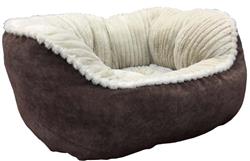 Spot Ethical Velvet Feel Hi Wall Bed Medium 32 X 25 X 16 Chocolate