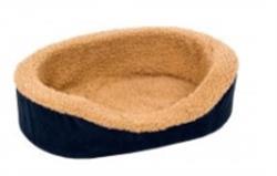 Aspen Plush/Suede Oval Dog Lounger Bed Assorted 1ea/18In X 14 in, XS