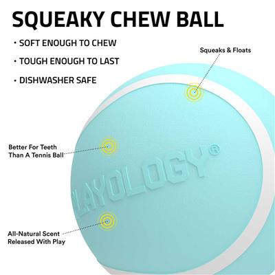 SQUEAKY CHEW BALL PEANUT BUTTER JUMBO