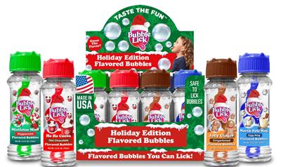 Bubble Lick Treat for Dogs - Holiday Flavors! (Hot Chocolate, Gingerbread, Peppermint, Egg Nog)