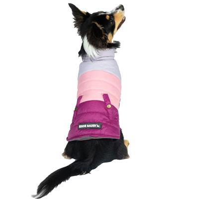 Flora Colorblock Parka Puff, Purple