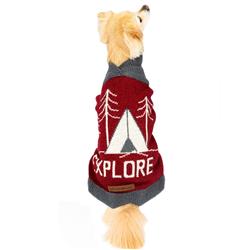 Camping Shawl Sweater, Red