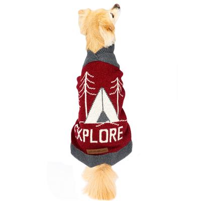 Camping Shawl Sweater, Red