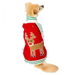 Reindeer With Scarf Sweater, Red/White