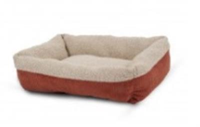 Aspen Self Warming Rectangular Dog Lounger Bed Barn Red/Cream 1ea/30In X 24 in, MD