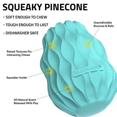 SQUEAKY PINECONE PEANUT BUTTER - JUMBO