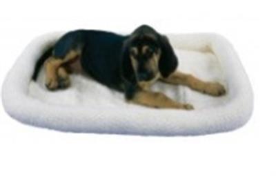 SnooZZy Sheepskin Bolster Kennel Dog Mat White 1ea/SM