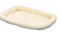 SnooZZy Sheepskin Bolster Kennel Dog Mat White 1ea/XL