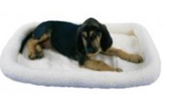 SnooZZy Sheepskin Bolster Kennel Dog Mat White 1ea/XS