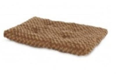 Petmate Plush Kennel Dog Mat Tobacco Brown 1ea/23 in X 16 in
