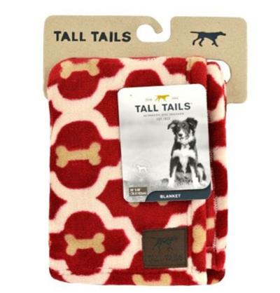 Tall Tails Dog Blanket Red Bone 30 x 40