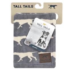 Tall Tails Dog Icon Blanket Charcoal 30X40