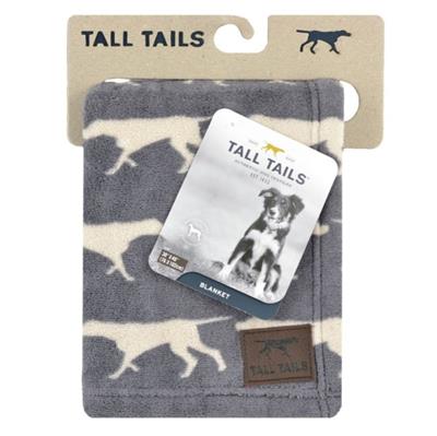Tall Tails Dog Icon Blanket Charcoal 30X40