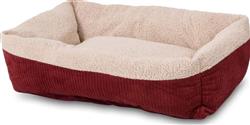 Aspen Self Warming Rectangular Dog Lounger Bed Barn Red/Cream 1ea/35In X 27 in, LG