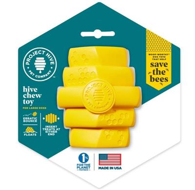 Project Hive Pet Company Hive Chew Toy Yellow Large
