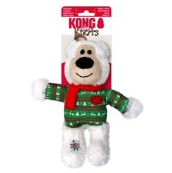 KONG Holiday Wild Knots Bear Dog Toy Assorted, 1ea/MD/LG