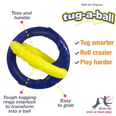 Nylabone Power Play Tug-a-Ball 2-in-1 Ball and Tug Toy for Dogs 1ea/Large/Giant - Up To 50 lb