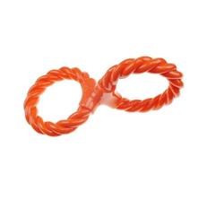 Infinity TPR/Rope Double Ring Twist Tug Toy Orange 12in.
