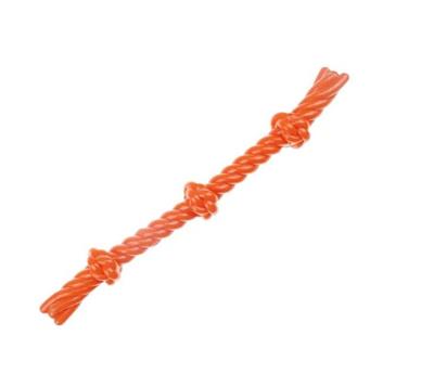 Infinity TPR 3-Knot Tpr Rope Toy Orange 17in.