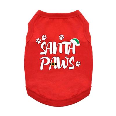 Santa Paws Dog Shirt - Red
