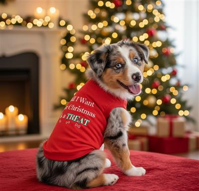 All I Want For Christmas Dog Shirt - Red