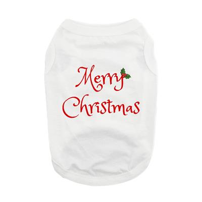 Merry Christmas Dog Shirt - White