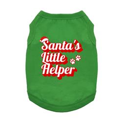 Santa's Little Helper Dog Shirt - Green
