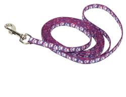 Lil Pals Patterned Dog Leash with E-Z Snap Light Blue 1ea/3/8 In X 6 ft