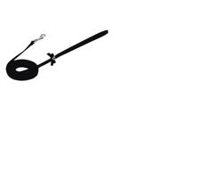 Coastal Lil Pals Suede Jeweled Leash Black 5/16X6Ft