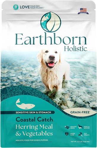Earthborn Holistic Coastal Catch Grain-Free Dry Dog Food Herring Meal & Vegetables 12.5lb