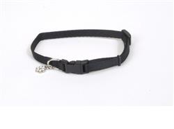 Lil Pals Adjustable Nylon Dog Collar Black 1ea/5/16 In X 6-8 in