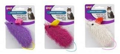 Spot Shaggy Mouse Catnip Cat Toy Assorted; 1ea-One Size