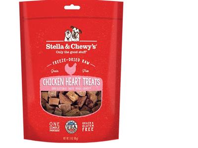 Stella And Chewys Dog Freeze-Dried Treat Chicken Hearts 11.5oz.