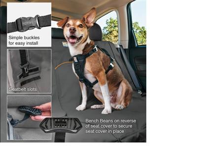 Kurgo Dog Extended Bench Seat Cover Charcoal