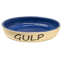 Spot Gulp Oval Cat Bowl Blue 6 In