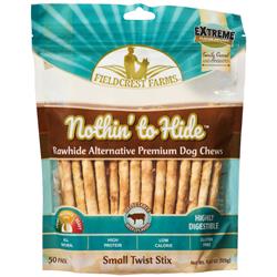 Fieldcrest Farms Nothin' To Hide Twist Stix Dog Treat Beef, 1ea/50 pk