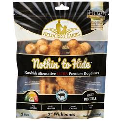 Fieldcrest Farms Nothin' To Hide Ultra Wishbone Dog Treat Beef, 1ea/7 in, 2 pk