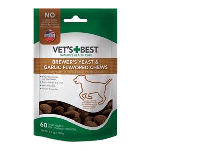 Vet's Best Brewers Yeast and Garlic Flavored Soft Chews for Dogs 1ea/60 ct