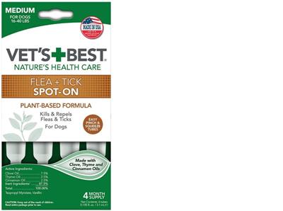 Vet's Best Flea and Tick Spot-On 1ea/3.1 ml, 4 ct