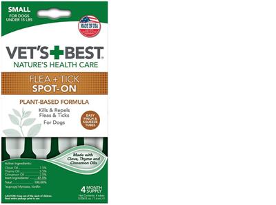 Vet's Best Flea and Tick Spot-On 1ea/1.6 ml, 4 ct